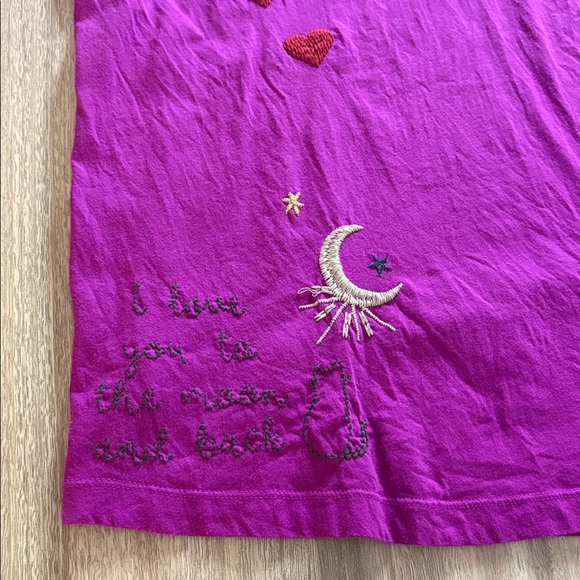 Johnny Was Kai Relaxed Short Sleeve Boxy Tee Shirt Magenta Size XL Women’s - Picture 9 of 13